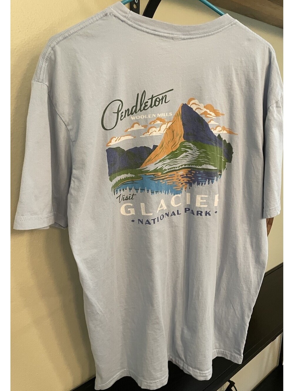 Pendleton Shirt Unisex Crewneck Glacier National Park Printed Graphic Tee XL